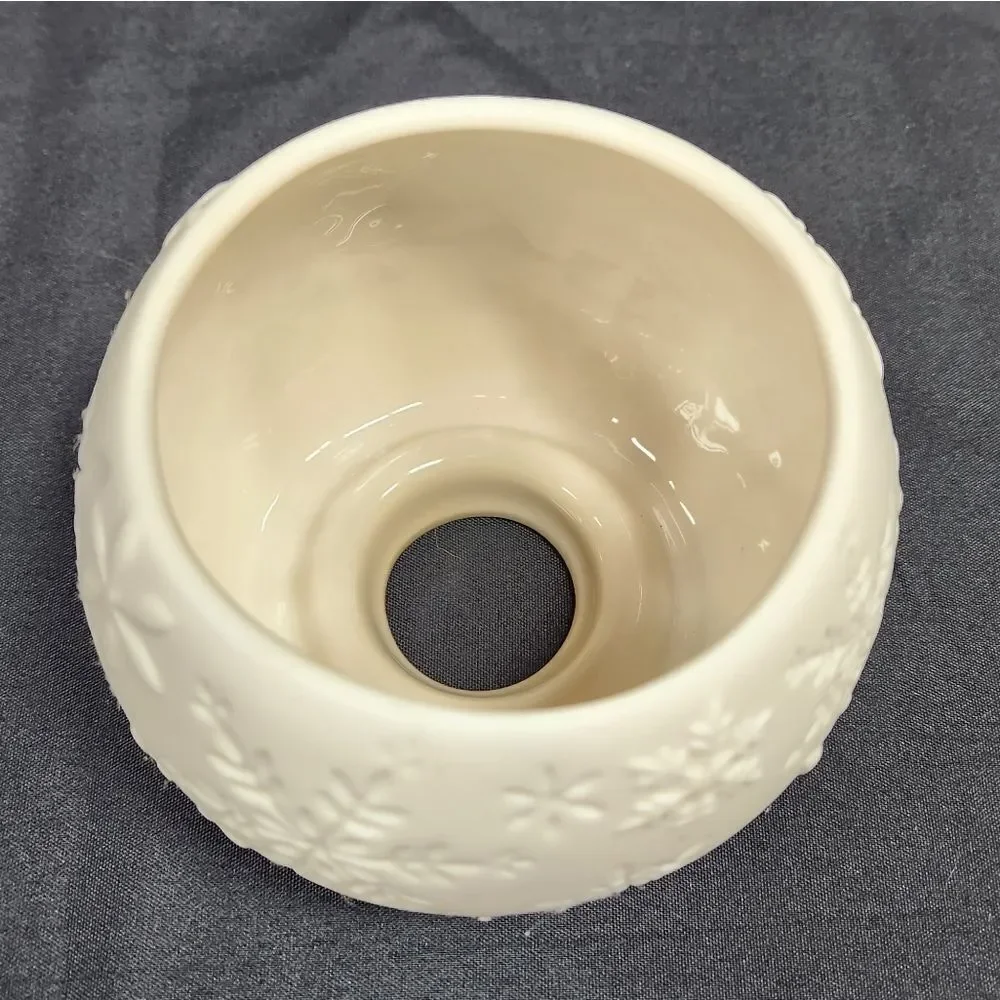 💜PartyLite Ivory Snowflake Illuminescents Fragrance Warmer - Picture 11 of 12